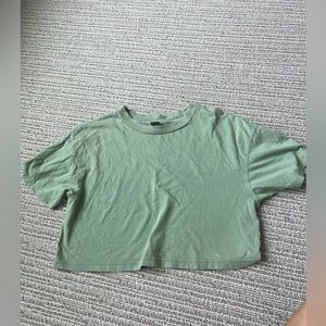 Green Cropped Tee